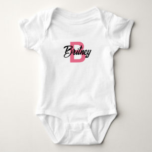 Body Para Bebé Personalizable "B" Baby Girl Bodysuit