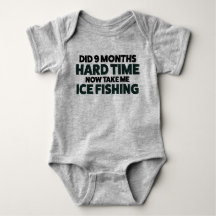 Personalizable Baby Ice Fishing Bodysuit T Shirt