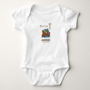 Body Para Bebé Personalizable, Bautizo de Niño Arca de Noé