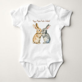 Body Para Bebé Personalizable 🐇 Bunny huggles Romper de Pascua