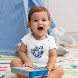 Body Para Bebé Personalizable Delft Blue Balloons