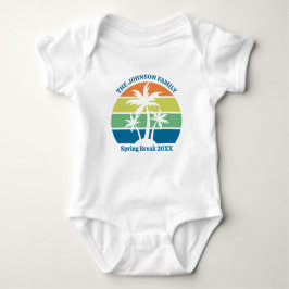 Body Para Bebé Personalizable Isla Tropical Palm Trees Cute