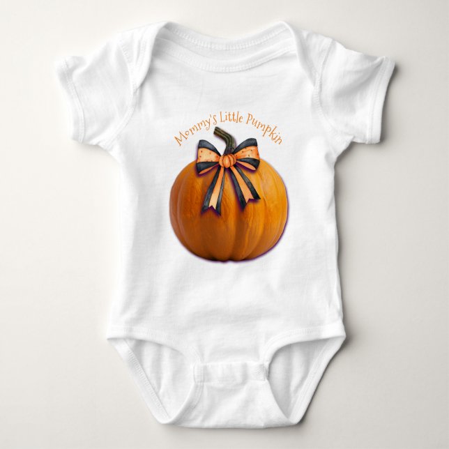 Body Para Bebé personalizable "La calabaza pequeña de mamá" (Anverso)