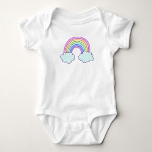 Body Para Bebé Personalizable lindo Pastel Arcoiris