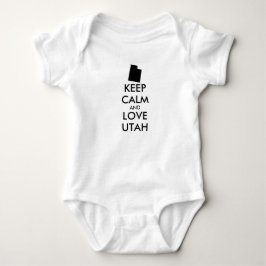 Body Para Bebé Personalizable MANTENER LA CALMA Y AMAR A UTAH