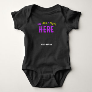 BODY PARA BEBÉ PERSONALIZABLE MODERNO ESTILO NEGRO VERIFICADO MAR