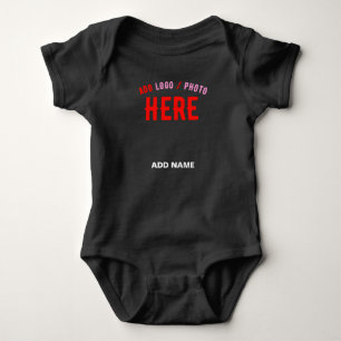 BODY PARA BEBÉ PERSONALIZABLE MODERNO ESTILO NEGRO VERIFICADO MAR