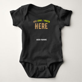 BODY PARA BEBÉ PERSONALIZABLE MODERNO ESTILO NEGRO VERIFICADO MAR