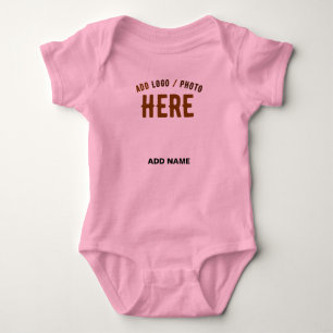 BODY PARA BEBÉ PERSONALIZABLE MODERNO ESTILO ROSA VERIFICADA MARC