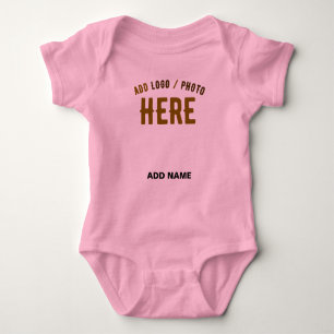 BODY PARA BEBÉ PERSONALIZABLE MODERNO ESTILO ROSA VERIFICADA MARC