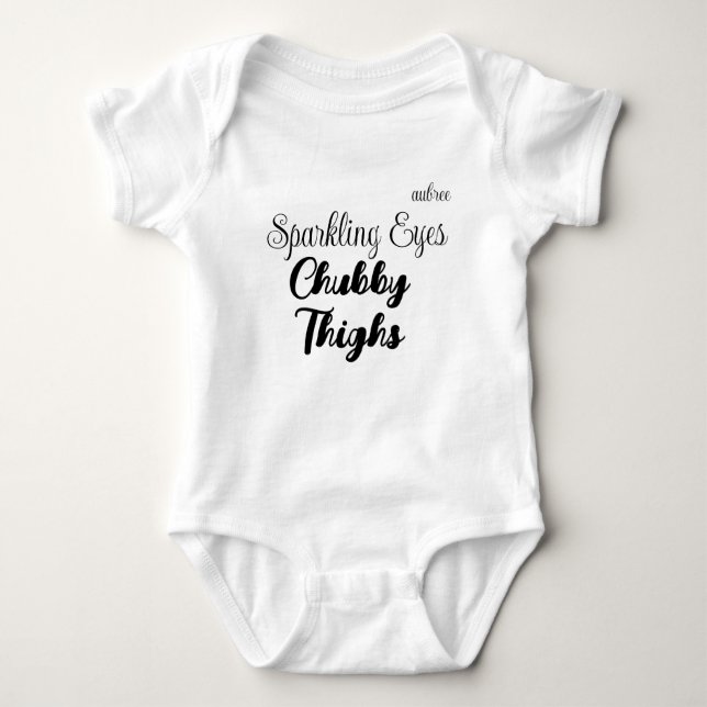 Body Para Bebé personalizable "Ojos deslumbrantes, Thighs chubby" (Anverso)