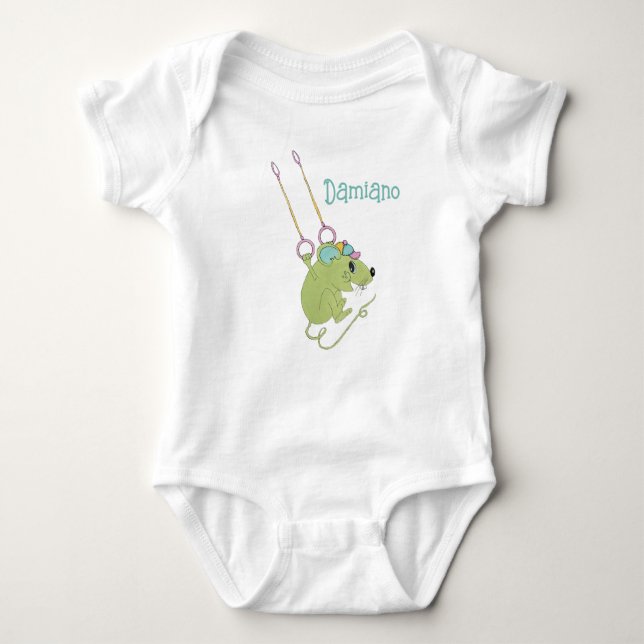 Body Para Bebé personalizable "Ratón acrobático" (Anverso)