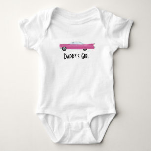 Body Para Bebé Personalizable Retro Vintage Pink Caddie Trendy