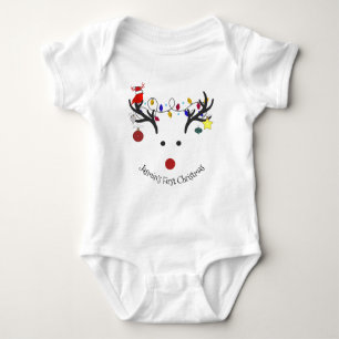 Body Para Bebé personalizable "Rudolph the Rednose"
