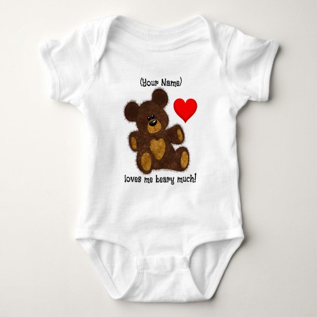 Body Para Bebé Personalizable Teddy Bear - Baby Bodysuit (Anverso)