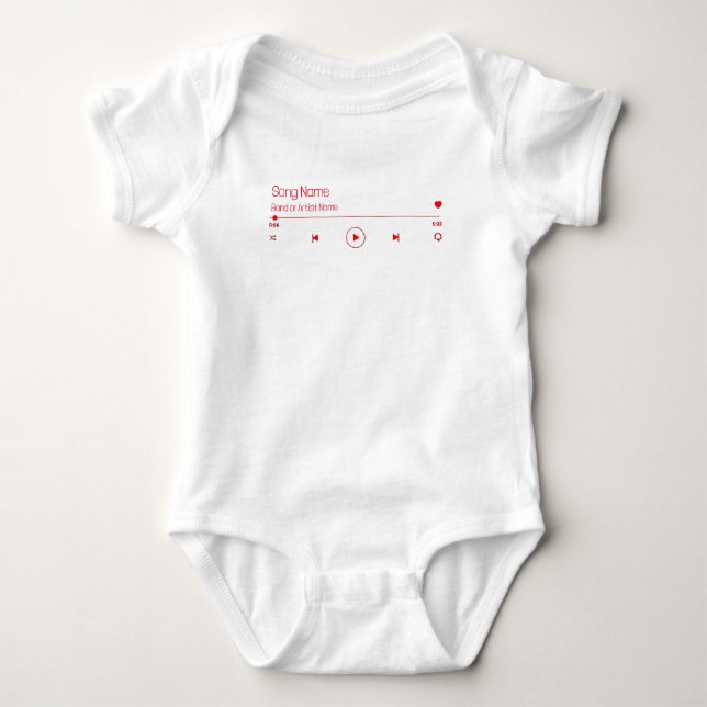 Body Para Bebé Personalizable tu música favorita (Anverso)