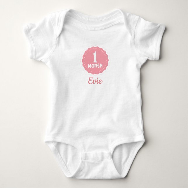 Body Para Bebé Personalizable un mes (Anverso)