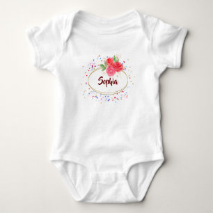 Body Para Bebé Personalización de los trajes de rosa de la bebé, 