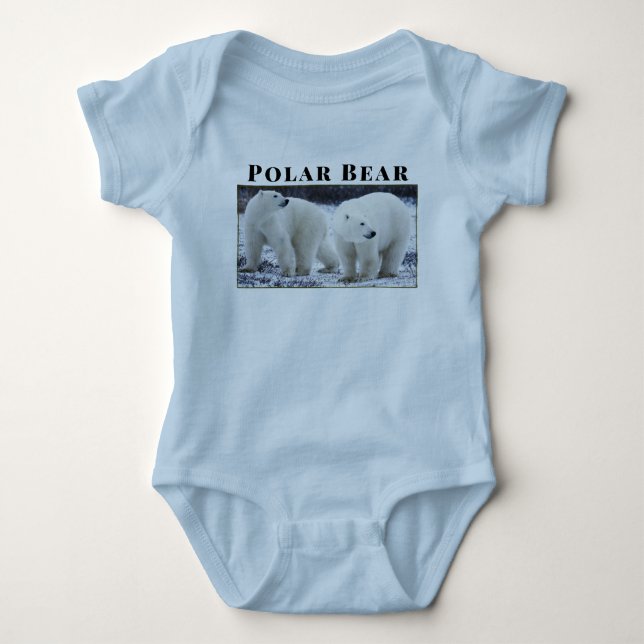 Body Para Bebé Personalización del oso polar animal Vida silvestr (Anverso)