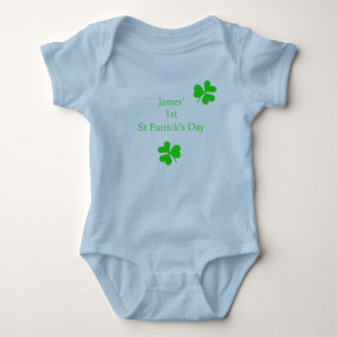 Body Para Bebé Personalizado 1.ᵉʳ Día de San Patricio Niño Afortu