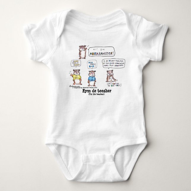 Body Para Bebé Personalizado Abrahamster Funny Baby (Anverso)