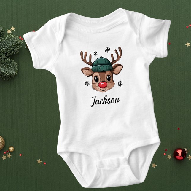 Body Para Bebé Personalizado Adorable de Renos con Personalizació (Subido por el creador)