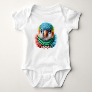 Body Para Bebé Personalizado Adorable Fluffy Happy Baby Parrot