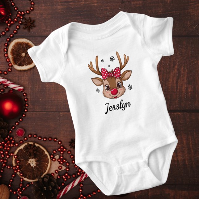 Body Para Bebé Personalizado Adorable Reindee Set para Chicas (Subido por el creador)