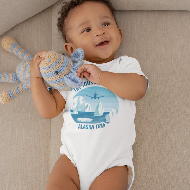 Body Para Bebé Personalizado Alaska Family Vacation Glacier Cute (Subido por el creador)