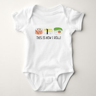 Body Para Bebé Personalizado Así es como rollo SUSHI