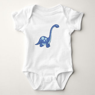 Body Para Bebé Personalizado azul Apatosaurua Dinosauria Baby One