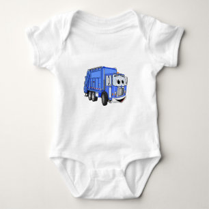 Body Para Bebé Personalizado azul Personalizado de camión de basu