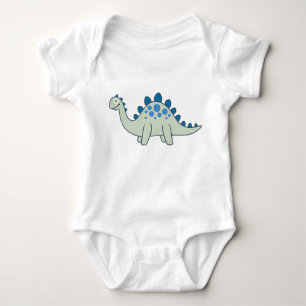 Body Para Bebé Personalizado azul Stegosaurus Dinosaur One Piece