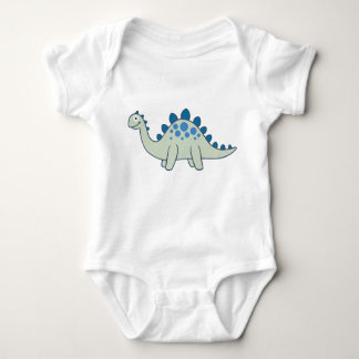 Body Para Bebé Personalizado azul Stegosaurus Dinosaur One Piece