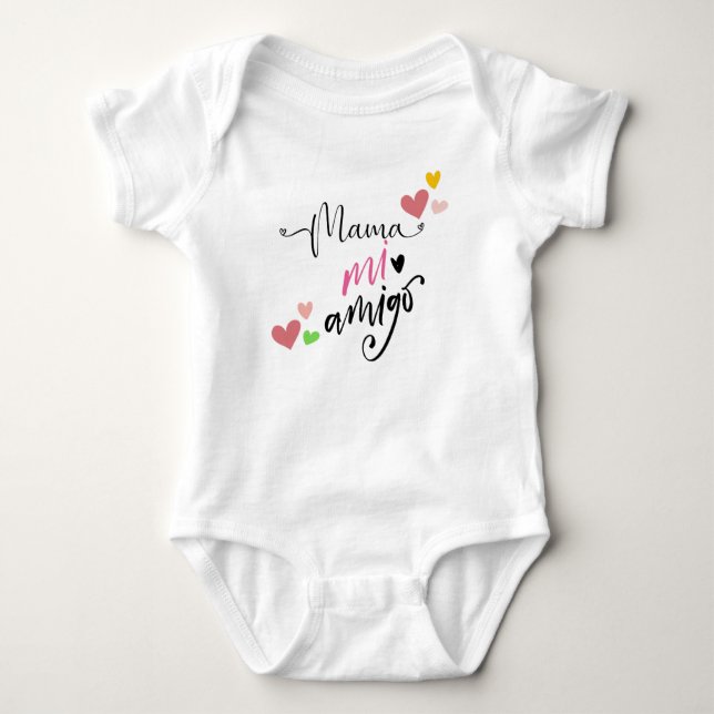 Body Para Bebé "Personalizado Baby Bodysuit - Organigrama suave y (Anverso)