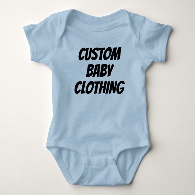 Body Para Bebé Personalizado Baby Bodysuit plantilla en blanco (Anverso)