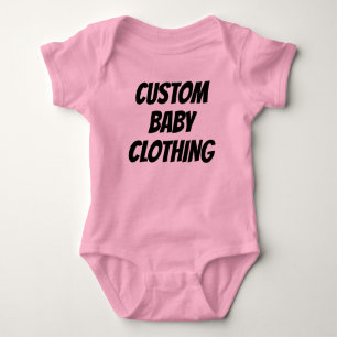 Body Para Bebé Personalizado Baby Bodysuit plantilla en blanco