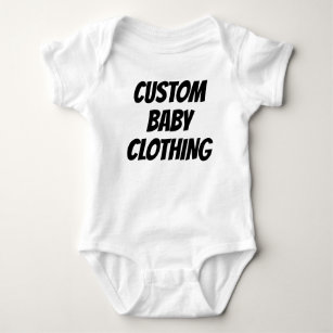 Body Para Bebé Personalizado Baby Bodysuit plantilla en blanco