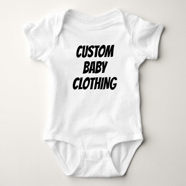 Body Para Bebé Personalizado Baby Bodysuit plantilla en blanco (Anverso)