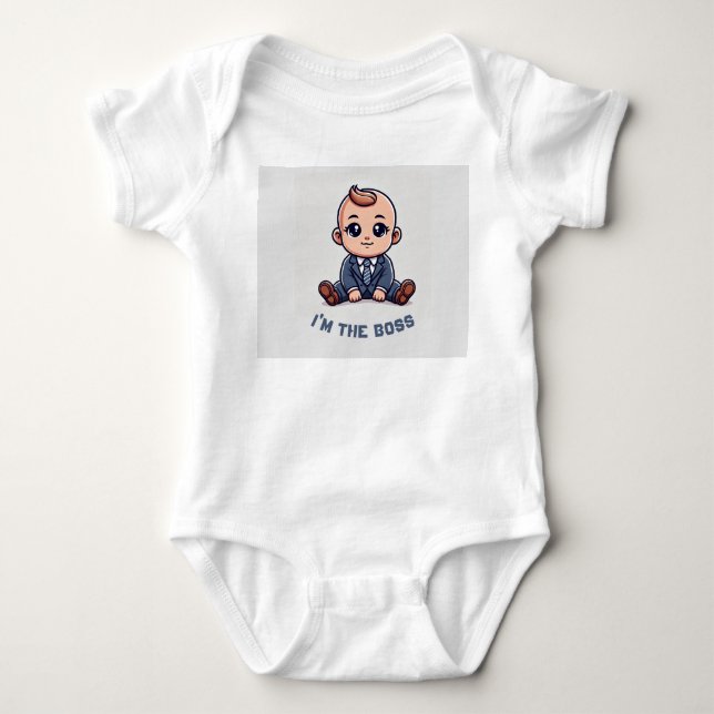 Body Para Bebé Personalizado Baby Bodysuit -"Soy el Jefe" Foto y  (Anverso)