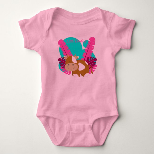 Body Para Bebé Personalizado bebé rosa (Anverso)