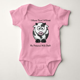 Body Para Bebé Personalizado Cow Baby Tee