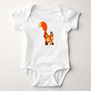 Body Para Bebé Personalizado curioso Fox Baby Bodysuit