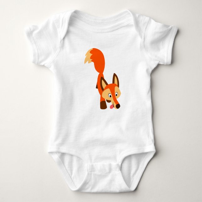 Body Para Bebé Personalizado curioso Fox Baby Bodysuit (Anverso)