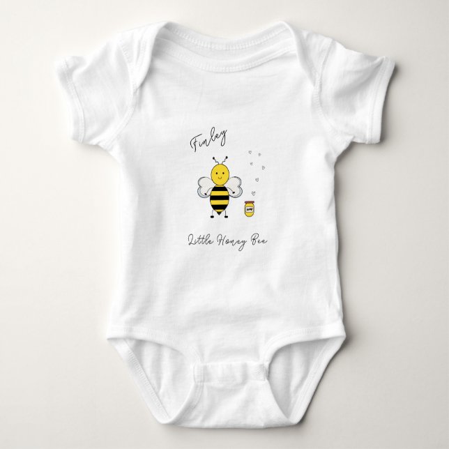 Body Para Bebé Personalizado Cute Bee Baby/Bodysuit Baby Bodysuit (Anverso)