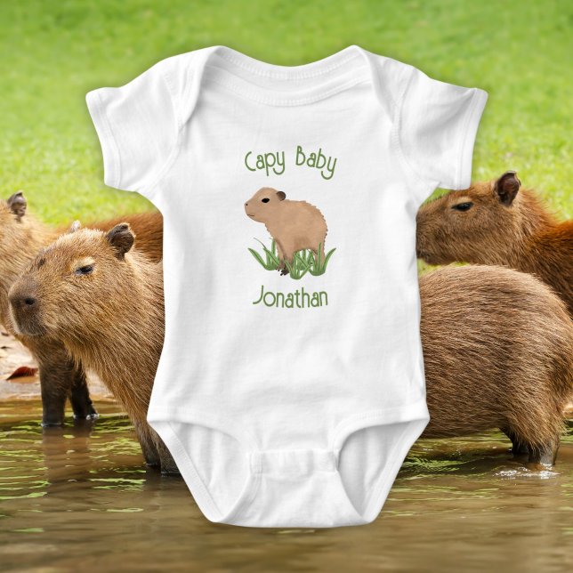 Body Para Bebé Personalizado Cute Capybara Pun Niño Niño Decoraci (Subido por el creador)