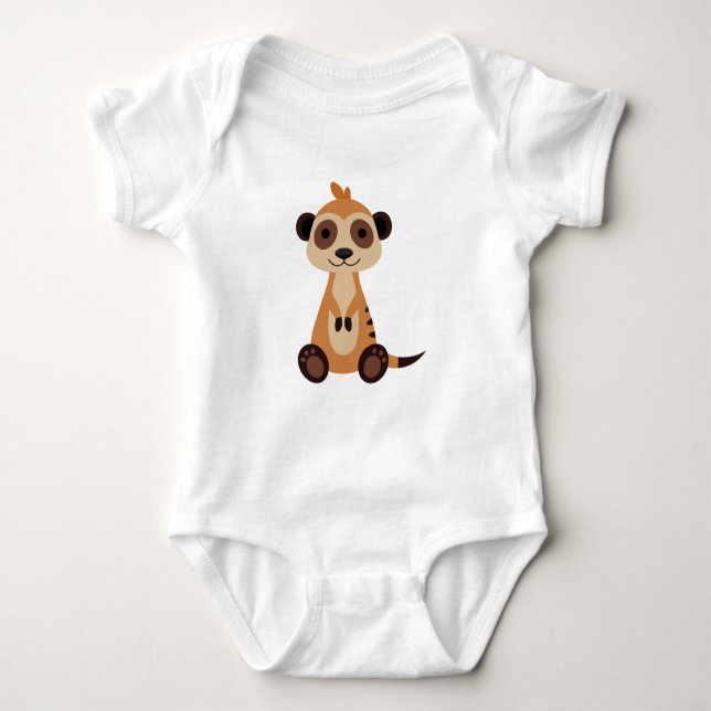 Body Para Bebé Personalizado Cute Meerkat Gift (Anverso)