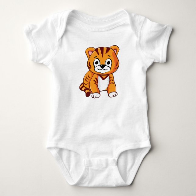 Body Para Bebé Personalizado de Baby Tiger (Anverso)