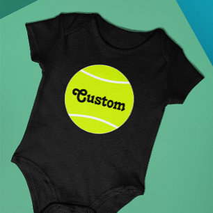 Body Para Bebé Personalizado de bolas de tenis Textos Juego de be
