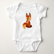Personalizado de ciruela lindo Fox Baby Bodysuit